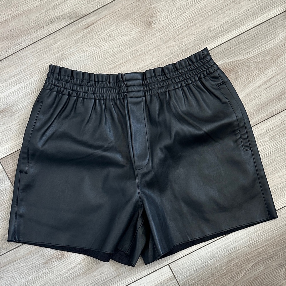 Mango Faux Leather Shorts